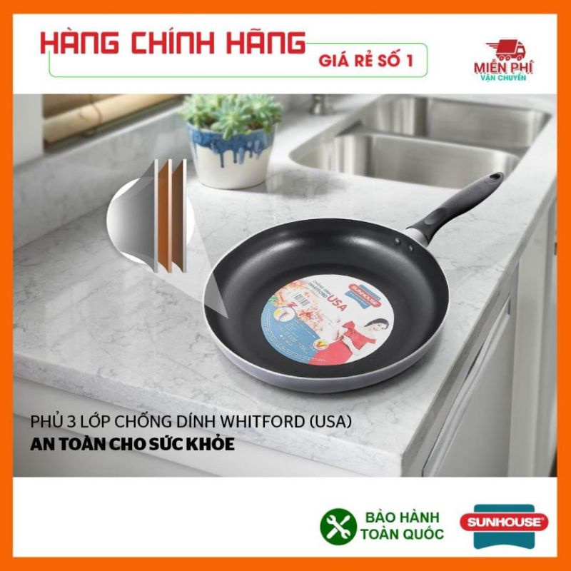 CHẢO TRƠN CHỐNG DÍNH SUNHOUSE HÀNG CHÍNH HÃNG