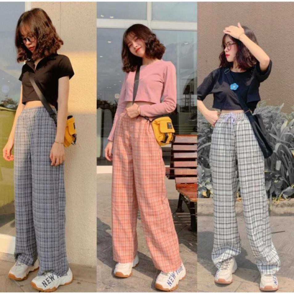 Quần Kẻ Caro Dáng Rộng YAME Ulzzang Unisex (12 MÀU) . !