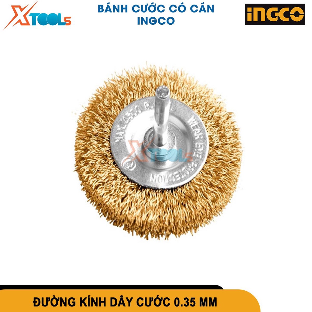 Chén cước có cán INGCO bánh cước có cán kích thước 50mm(2&quot;) -  75mm(3&quot;) cốt M14 x 2 [chính hãng][xtools]