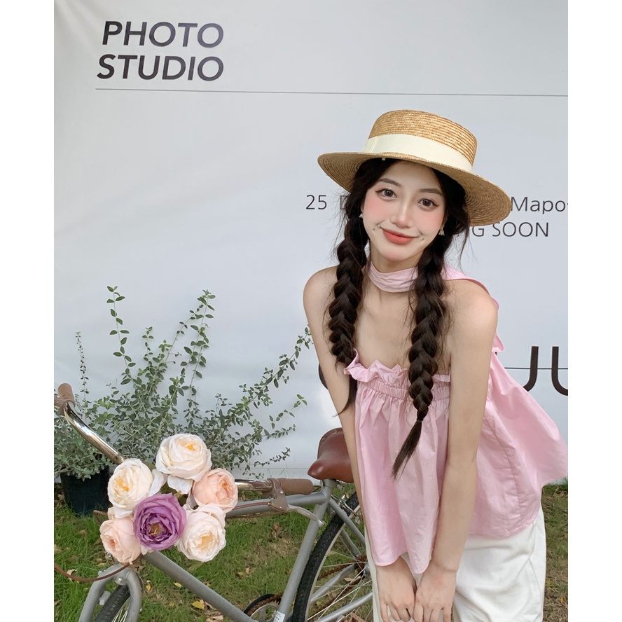 Áo Ống Ngắn Hai Dây Màu Hồng Thời Trang Mùa Hè Dành Cho Nữ wd2363 | BigBuy360 - bigbuy360.vn