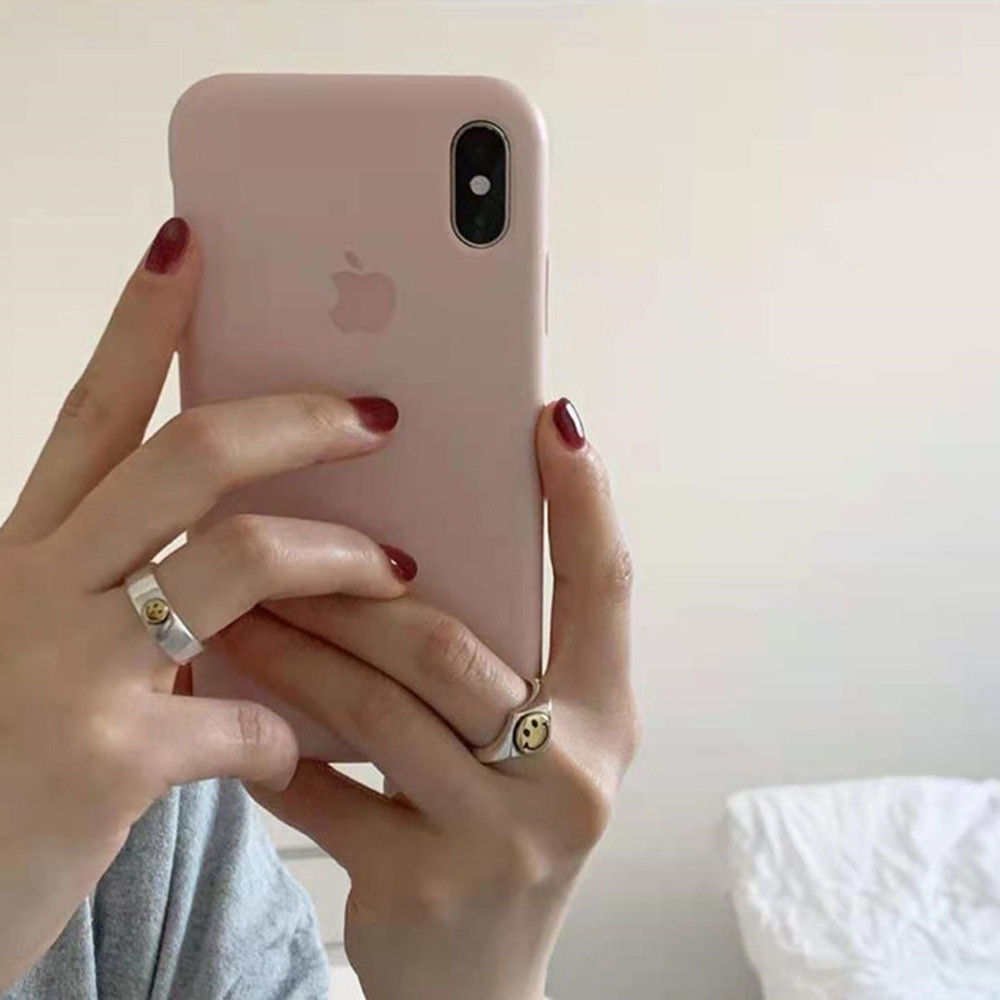 Nhẫn hở hình mặt cười phong cách thời trang Hàn Quốc