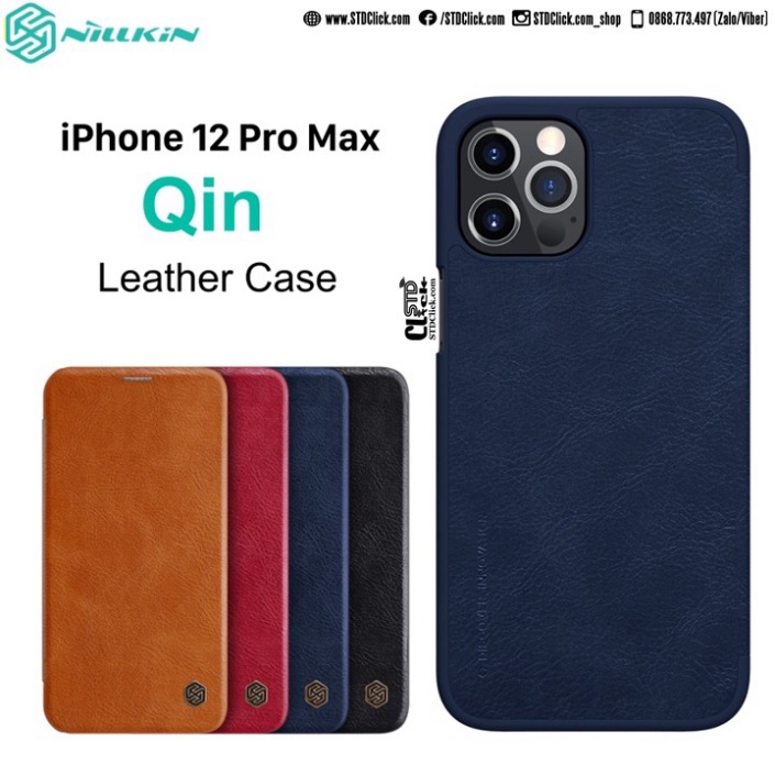 BAO DA IPHONE 12 PRO MAX NILLKIN QIN CHÍNH HÃNG - HÀNG CHUẨN