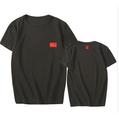 Áo Thun Cotton Tay Ngắn In Chữ LOVE YOURSELF World Tour Concert Thời Trang Hàn Quốc Cho Nam Và Nữ