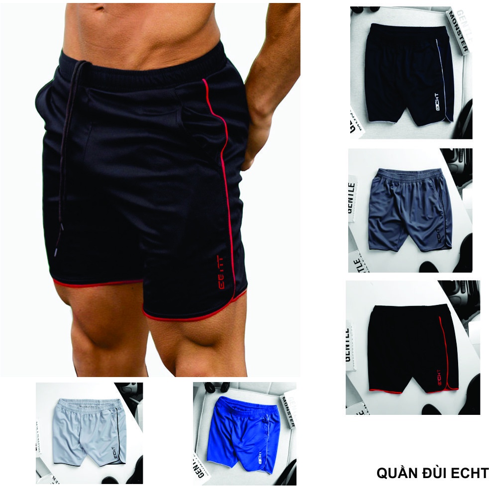 COMBO 5 Quần đùi thể thao ECHT, Quần tập gym,Quần chạy bộ BAOKHOA OFFICAL size L XL 2XL 3XL 4XL.