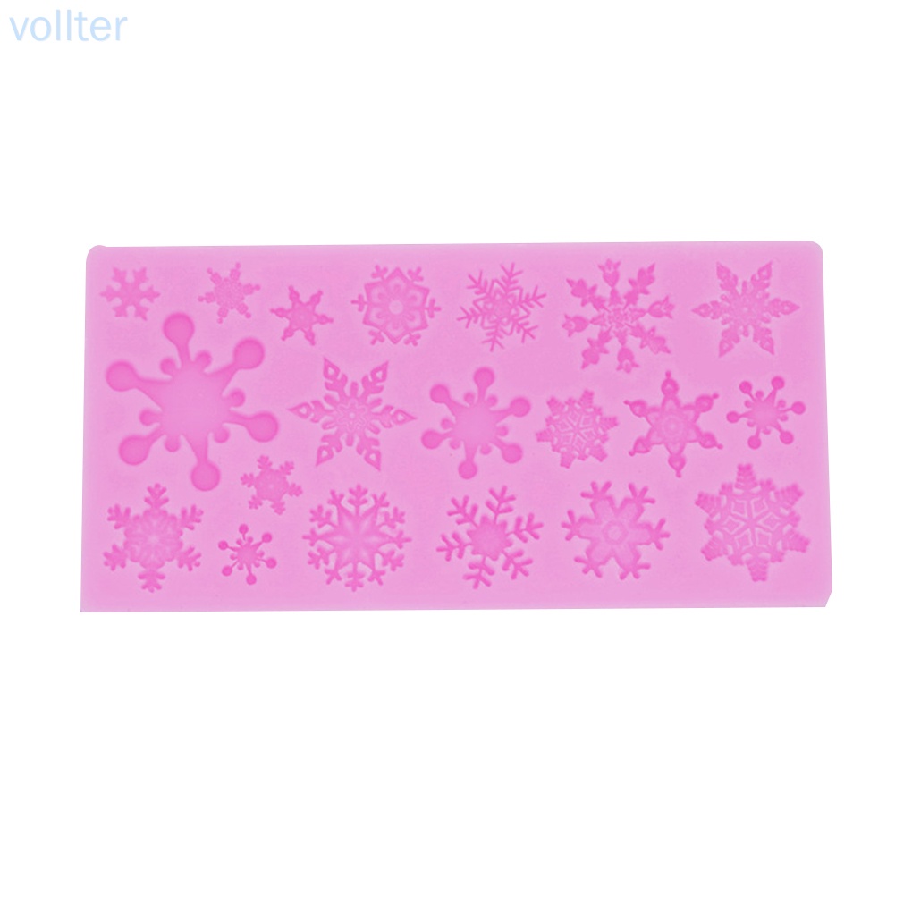 Khuôn Silicone làm bánh kẹo chống dính hình bông tuyết giáng sinh