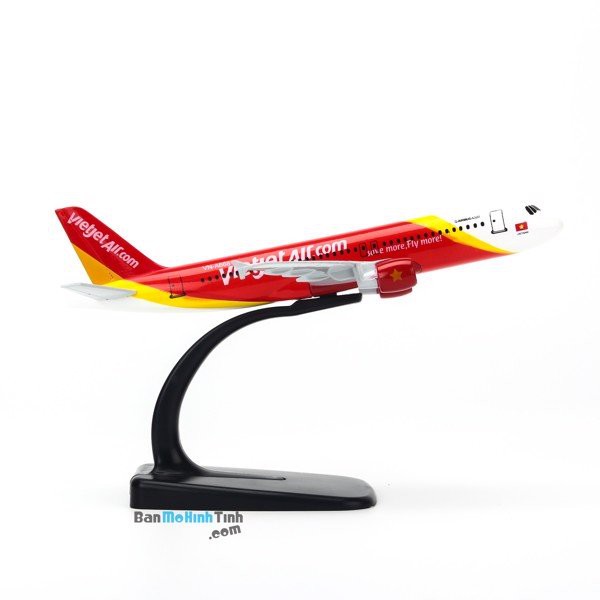 Mô hình máy bay Vietjet Airbus A320 16cm Everfly