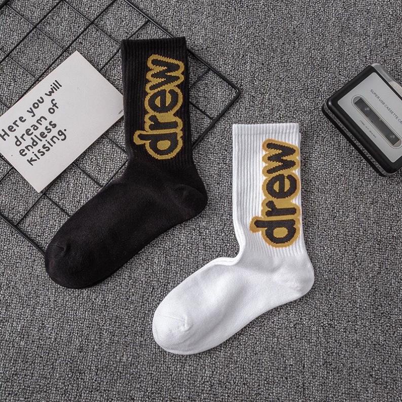 FREE SHIP=> Tất - Vớ DREW House Mặt cười cổ cao chất liệu Cotton, hàng cao cấp, thời trang, nam nữ,Nike,Champion, Adidas