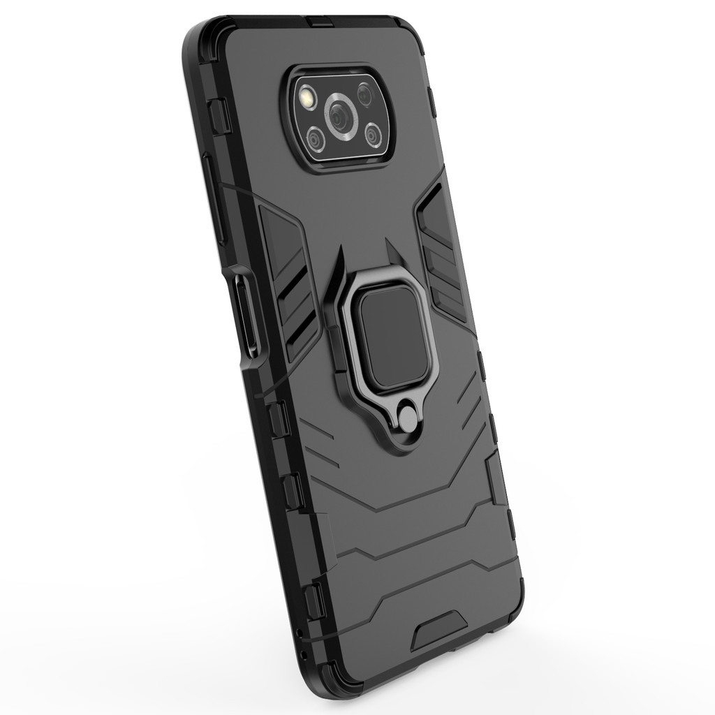 Ốp lưng Poco X3 NFC / Poco X3 Pro / Poco X3 GT / Poco X4 Pro 5G Iron Man Iring chống sốc giá đỡ xem phim cao cấp cao cấp