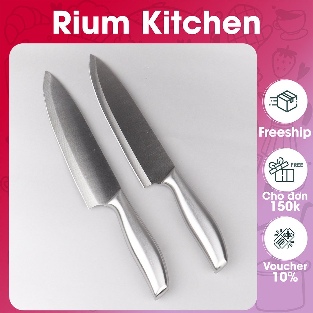 Dao bếp cán đúc chất liệu inox chuyên thái cắt cao cấp DCD05 - Dụng cụ nhà bếp