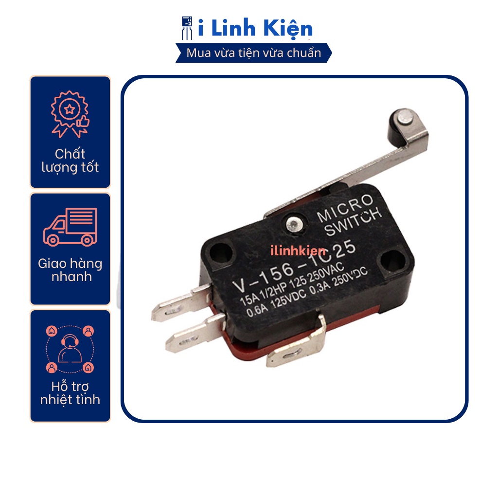 Công tắc hành trình V-156-1C25 15A 250V có con lăn