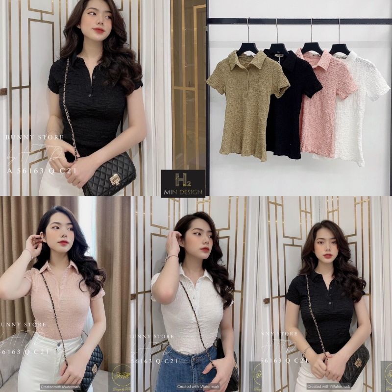 Áo xốp nhăn cổ đức