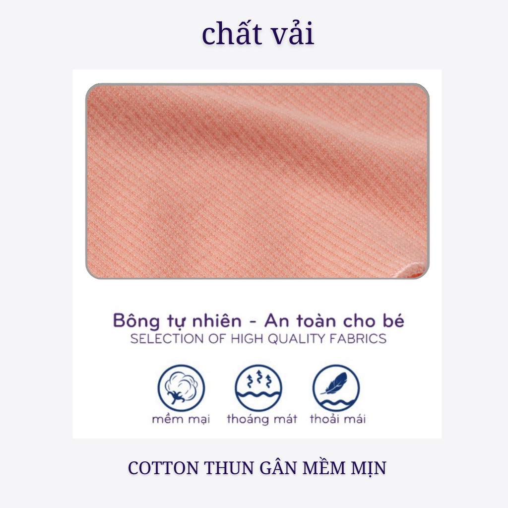 Bộ Thun Gân Bé Gái Minky Mom Vải Thun Gân Bèo Nhún Ngực, Đồ Bộ Cho Bé Mặc Nhà Thu Đông MKMTD2216