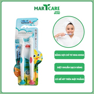 ☘️FREESHIP☘️ Bàn chải đánh răng Nakori cho bé (lông mềm mại) - vỉ 2 cây