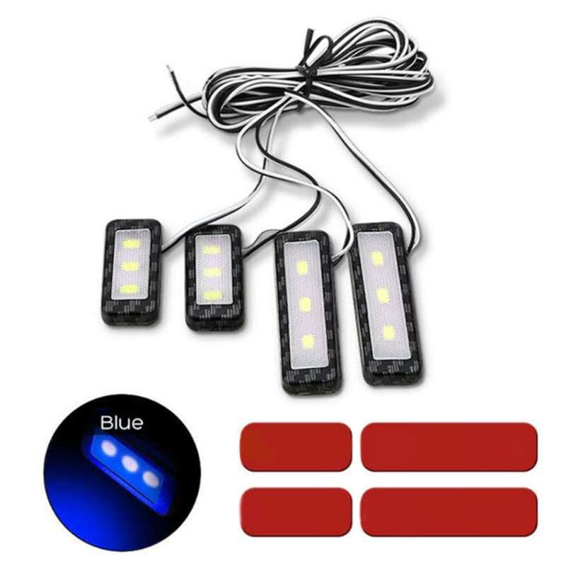 Set 4 Đèn Led Gắn Tay Nắm Cửa Xe Ô Tô