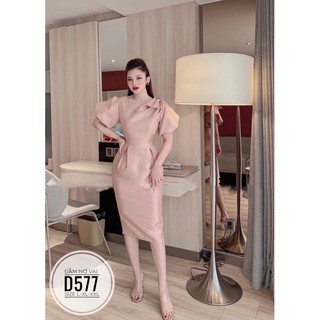 Bigsize Đầm nơ vai D577