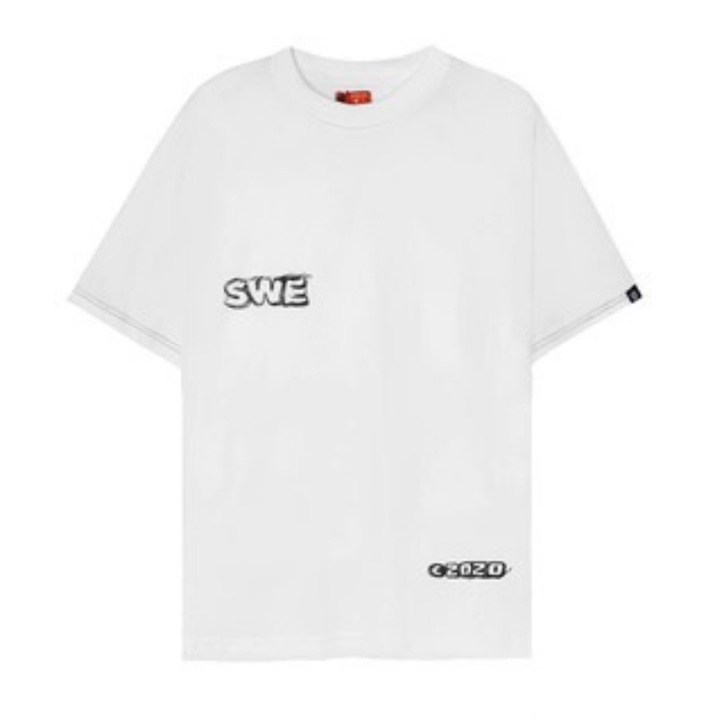 Áo thun nữ nam unisex SWE CUBE SMOKE TEE White 100% cotton thoáng mát, chính hãng