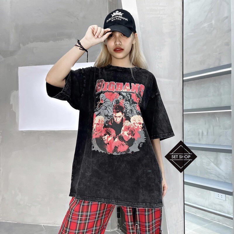Áo Thun Loang Bigbang Unisex- ZADOLA FASHION - Áo phông loang nữ cổ tròn, form rộng tay lỡ Ulzzang chất chơi nổi bật