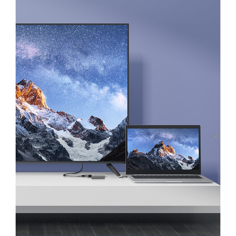 Cáp chuyển USB Type C to 2 HDMI Onten 9175b hỗ trợ 4K - Hàng Chính Hãng