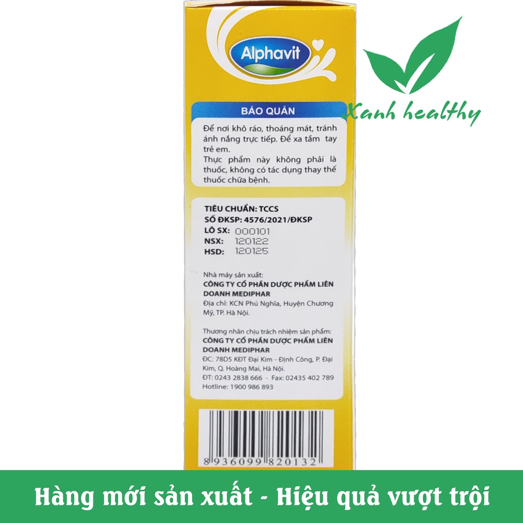 Siro tăng đề kháng cho bé ALPHAVIT - bổ sung kẽm, thymomodulin và các vitamin giúp tiêu hóa khỏe, ăn ngon, tăng đề kháng