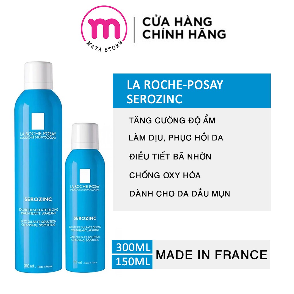 Xịt khoáng La Roche Posay Serozinc 150ml - 300ml