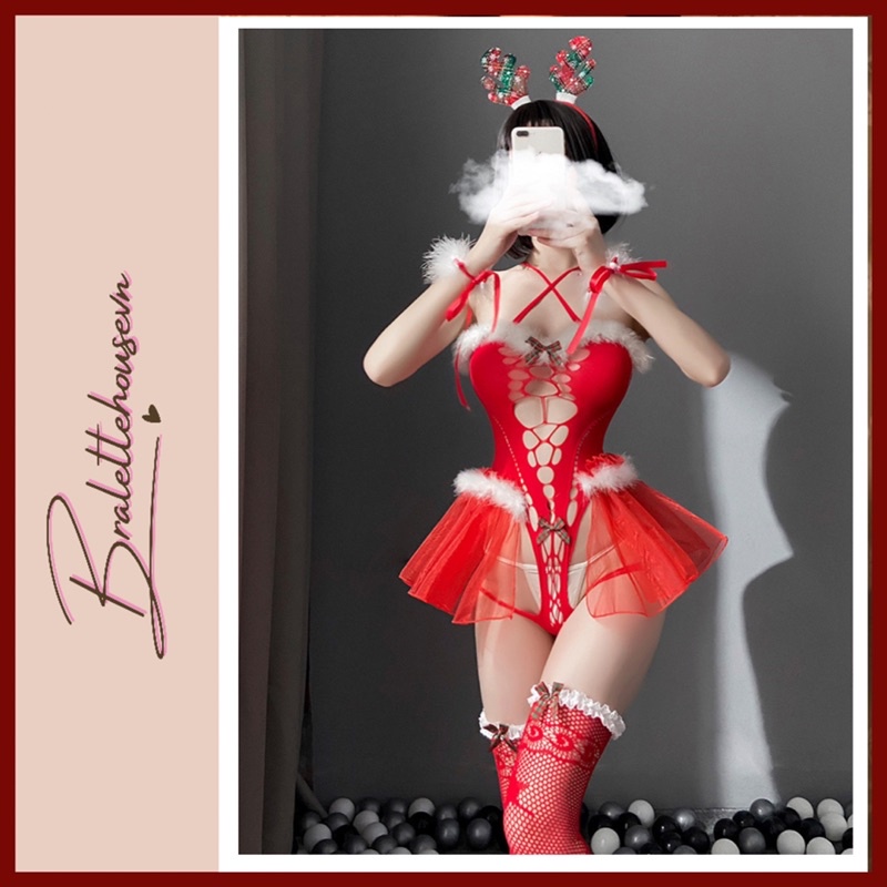 [TẤT BODY] Bộ đồ hoá trang Noel Giáng Sinh Marry Christmas Set S1268 Bralettehousevn | BigBuy360 - bigbuy360.vn