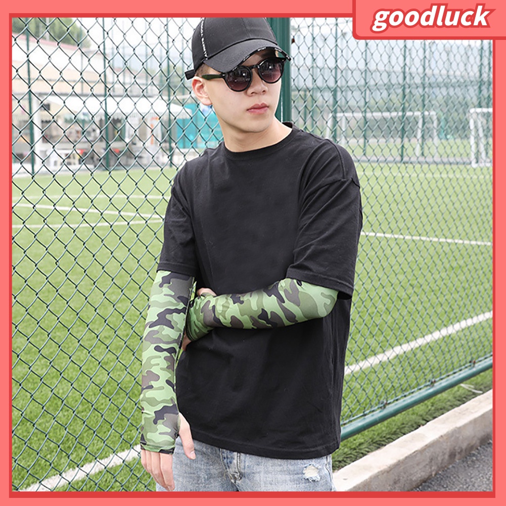 Cặp Ống Tay Chống Nắng Họa Tiết Rằn Ri Thoải Mái Cho Nam Và Nữ