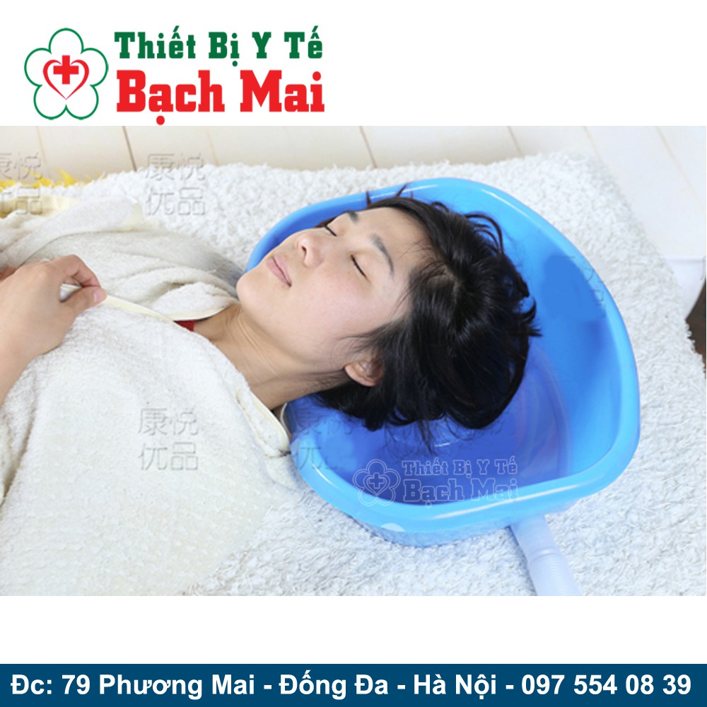 Chậu Gội Đầu Tại Nhà Người Già, Bệnh Nhân [Màu Xanh]