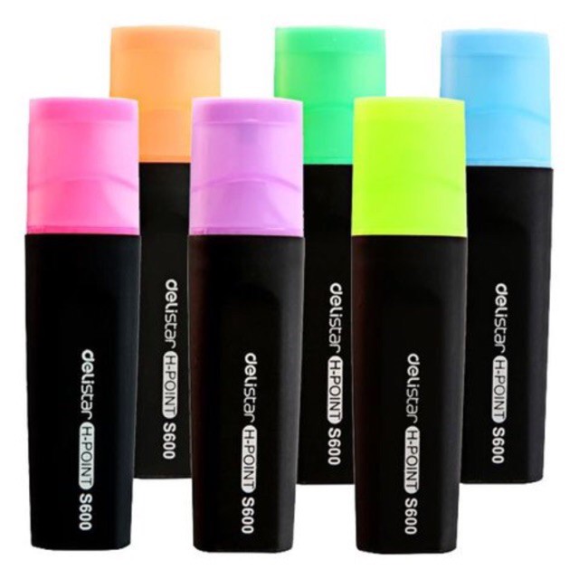 Bút dạ quang, bút nhớ, đánh dấu khác màu DELI - S600