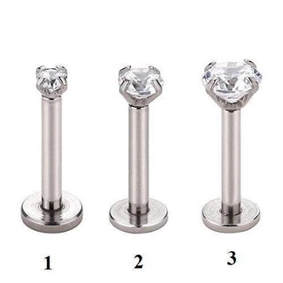 Khuyên thép y tế/ khuyên xỏ cơ bản/khuyên môi đá trấu