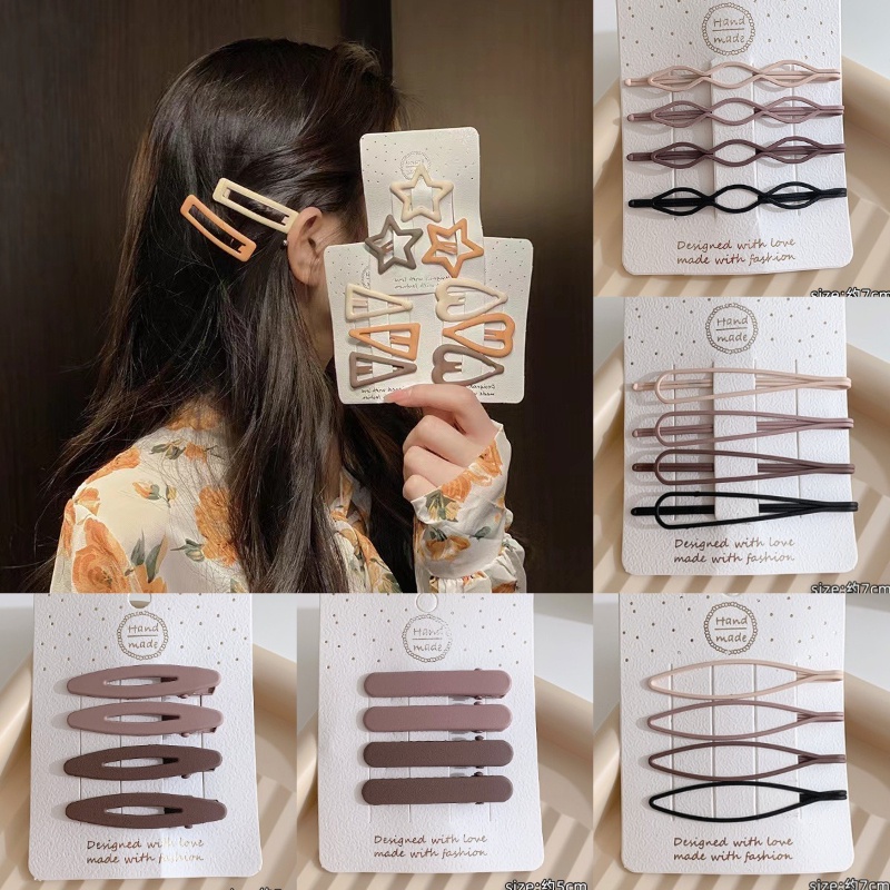 Kẹp TóC HìNh Ngôi Sao TráI Tim MàU Cà Phê Dễ Thương Cho Bé GáI