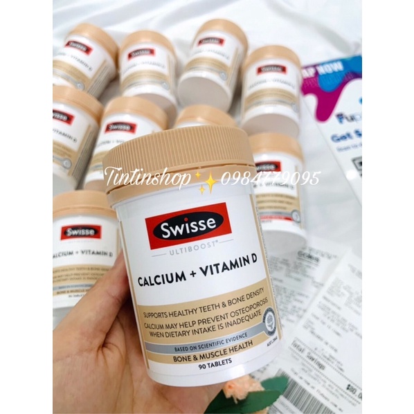 Canxi Hữu cơ Swisse + VTM D 90 viên
