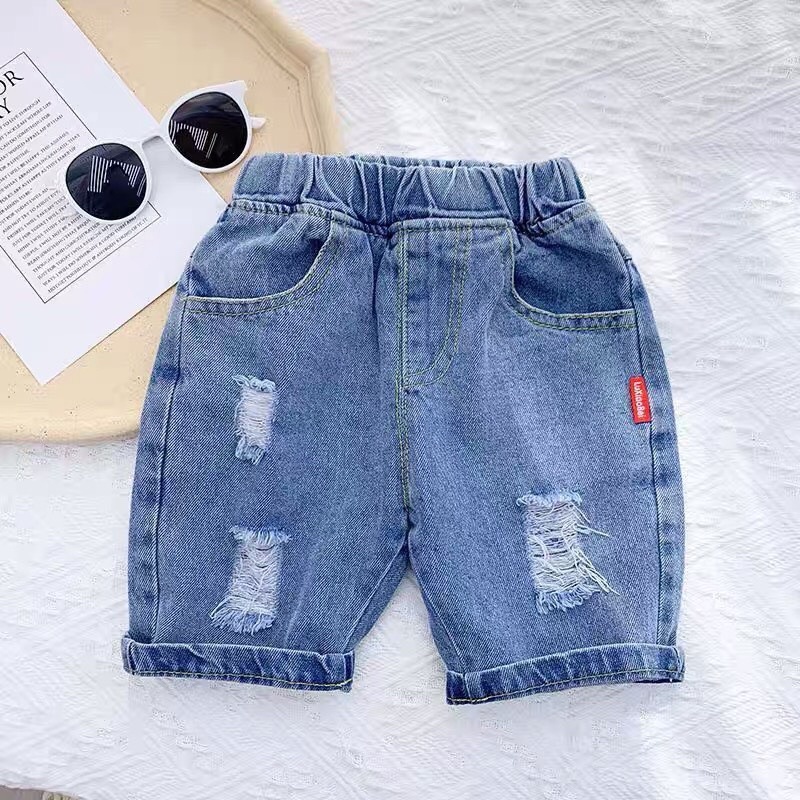 Quần Bò Ngố Mẫu Xước Cho Bé. Quần Short Bé Trai. Cho Bé Từ 1-6 Tuổi