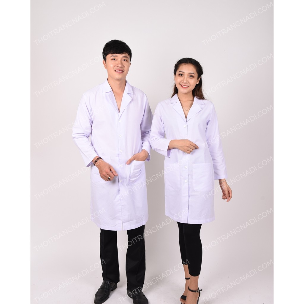 Áo blouse, áo bác sĩ tay dài thân dài nam/nữ