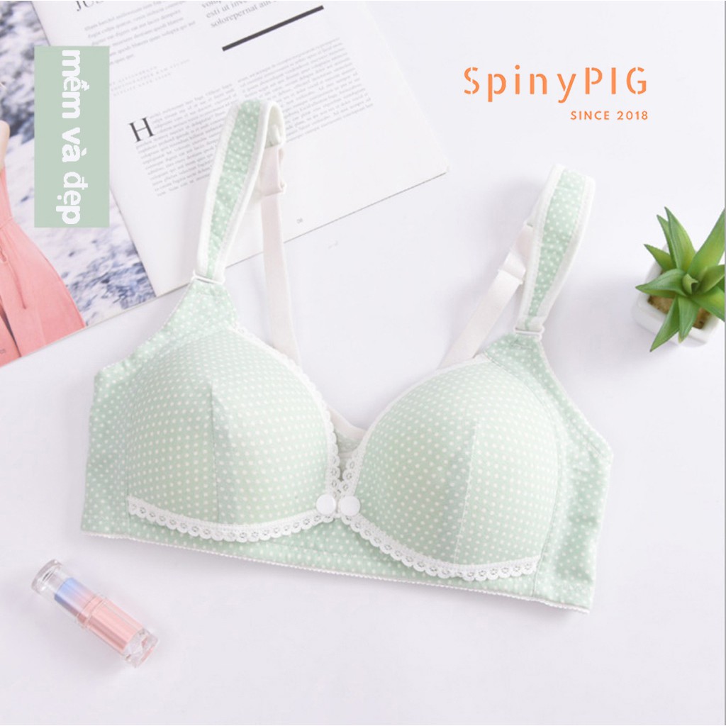 Áo lót bầu, áo lót cho bé bú cotton mở cúc trước tiện lợi chống chảy xệ, nhiều màu sắc quyến rũ