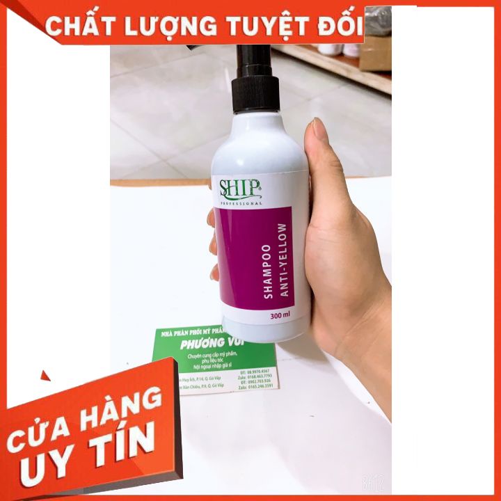 DẦU GỘI TÍM  SHIP  KHỬ ÁNH VÀNG CHO TÓC TẨY, BẠCH KIM, TÓC NHUỘM MÀU SÁNG-GỘI GIỮ MÀU CHO TÓC MÀU KHÓI-MÀU TRĂNG -MÀU BK