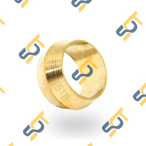 Bịch 10 Cái Hạt Bắp & Nhẫn Liên Kết Nón Và Ren Nối Ống Nhựa Pu & Ống Đồng - Brass Compression Unisersal Sleeve