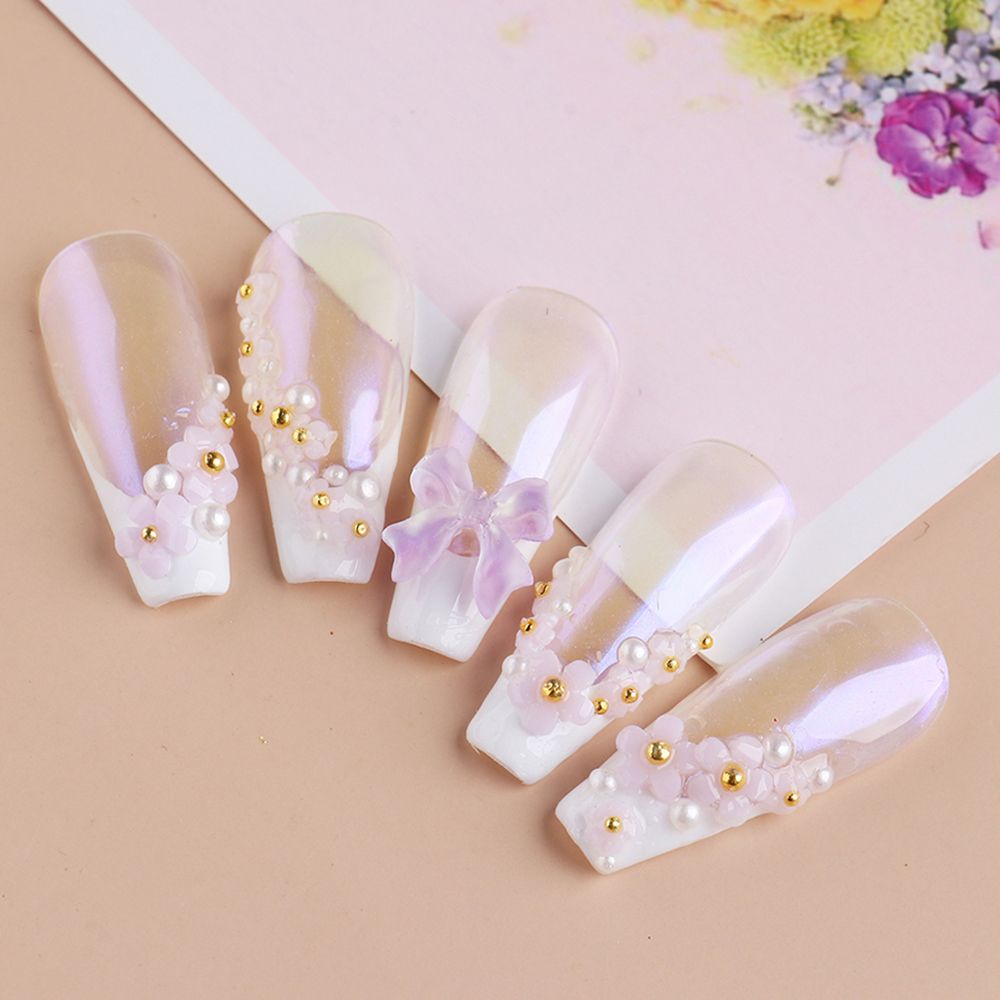 [Hàng mới về] Hộp phụ kiện hoa trang trí móng tay nhiều màu đáng yêu