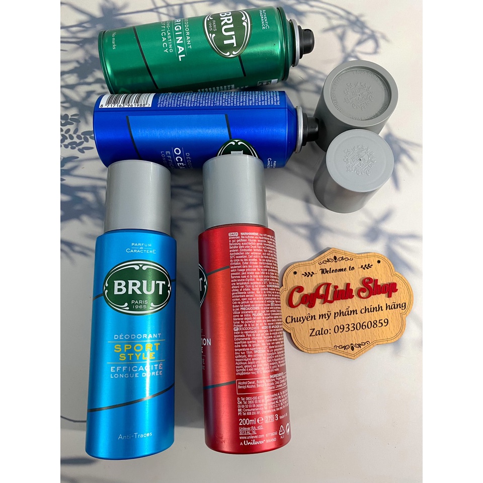 Xịt body BRUT hương nước hoa 200ml