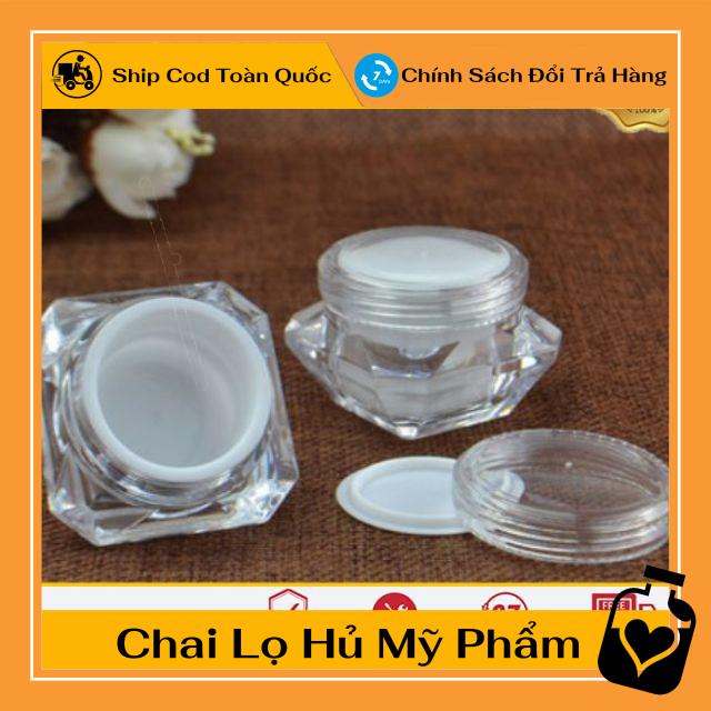 [TOP GIÁ RẺ] Hũ kim cương 10g đựng mỹ phẩm, chiết kem , phụ kiện du lịch