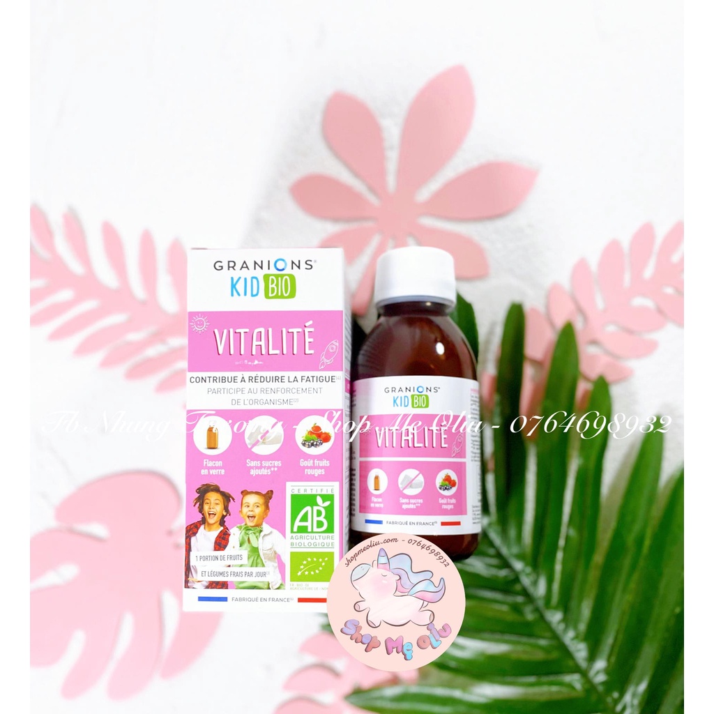 Siro Granions Kid Bio Vitalité 125ml cho bé từ 1 tuổi date 04/2024