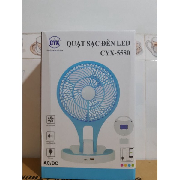 Quạt Tích Điện Đèn Led CYX-5580