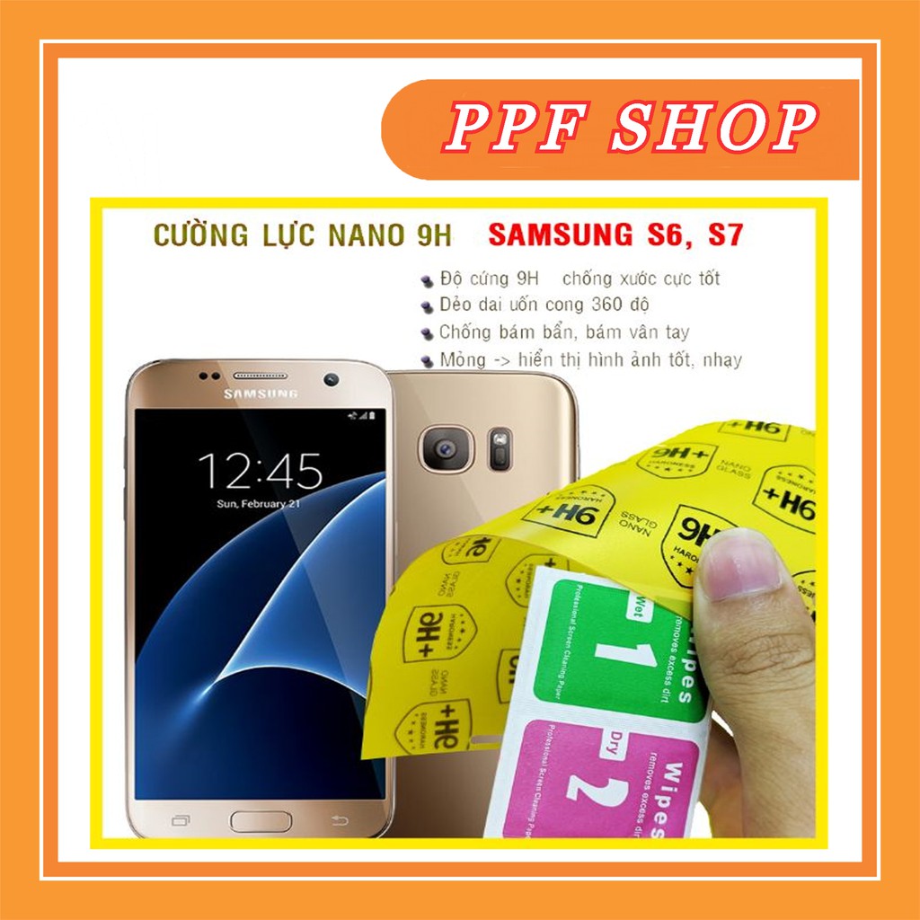 Kính cường lực dẻo nano 9H  Samsung S6, S7