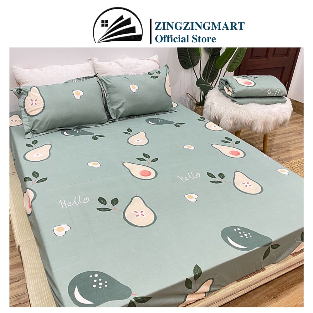 Ga gối Poly Cotton, Bộ Drap Ga Giường Mẫu Đẹp ZingZingMart