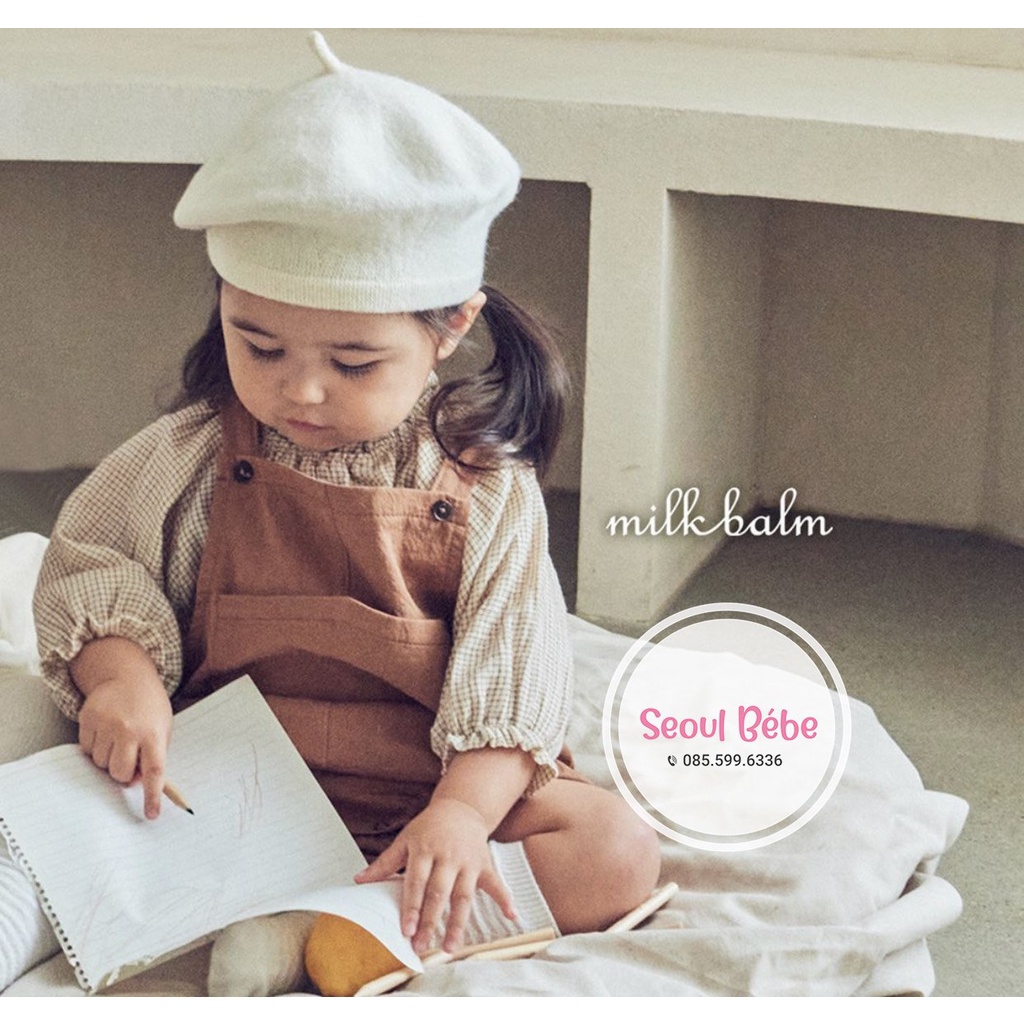 Yếm Brownie Bread Suit sành điệu cho trẻ Milkbalm made in Korea