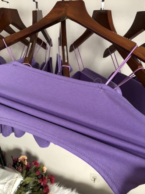 (XẢ_KHO) Áo hai dây tím sợi mảnh chất đẹp mềm mát | BigBuy360 - bigbuy360.vn