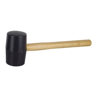 Búa Cao Su Đen Cán Gỗ Size Trung