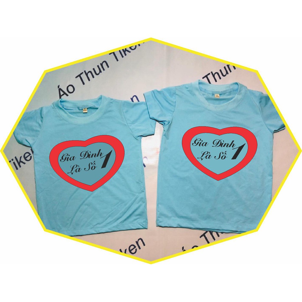 ÁO THUN GIA ĐÌNH - NHÓM - ĐI BIỂN IN HÌNH GIA ĐÌNH LÀ SỐ 1 ĐỦ MÀU ĐỦ SIZE