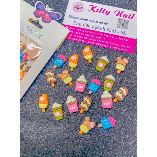 Charm nail gắn  móng, charm móng tay gắn móng  siêu hot với mẫu nơ và mẫu thú nhựa cute dễ thương hot hit hien nay.