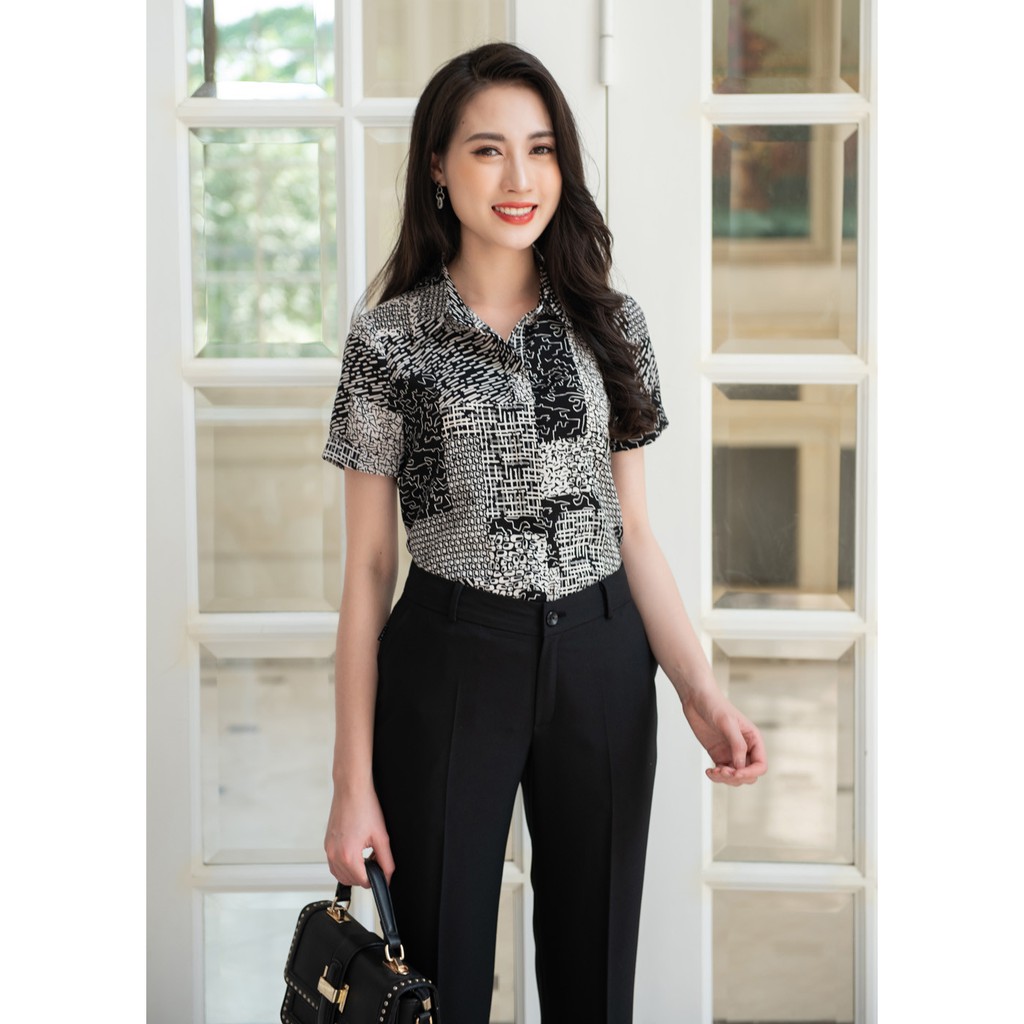 Quần tây công sở nữ cạp lưng cao - màu trắng/đen - dáng dài ống đứng khóa kéo - Vải tuyết mưa chất - mặc đi làm đi chơi | BigBuy360 - bigbuy360.vn