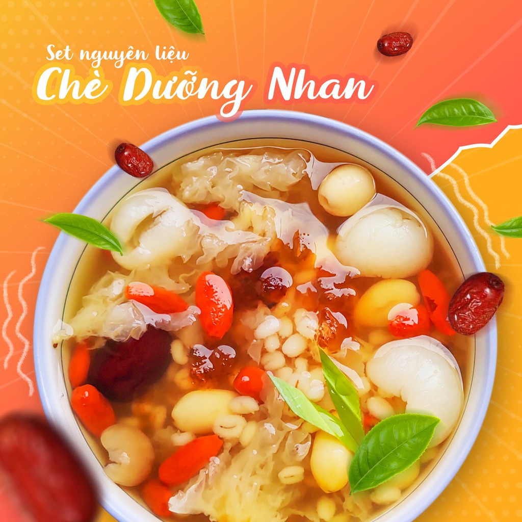 Chè dưỡng nhan tuyết yến giải nhiệt, chè dưỡng nhan 12 vị thanh lọc cơ thể giải nhiệt mùa hè gói 150g- CDN
